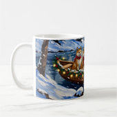 Akita Christmas Boat Holiday Koffiemok (Links)