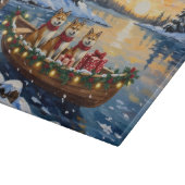 Akita Christmas Boat Holiday Snijplank (Hoek)