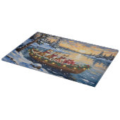 Akita Christmas Boat Holiday Snijplank (Hoek)