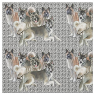Akita Collage Fabric Stof