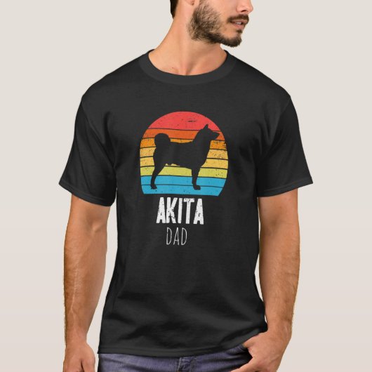 Akita Dad Retro Vintage T-shirt (Voorkant)