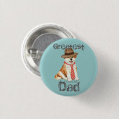 Akita Dad Ronde Button 3,2 Cm (Voorkant /achterkant)
