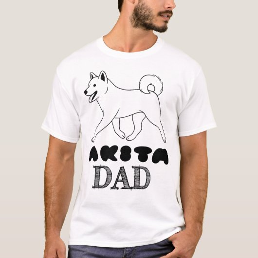 Akita Dad T-Shirt (Voorkant)