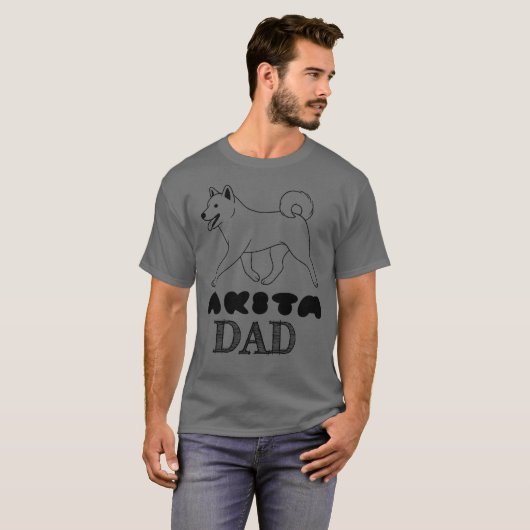 Akita Dad T-Shirt (Voorkant volledig)