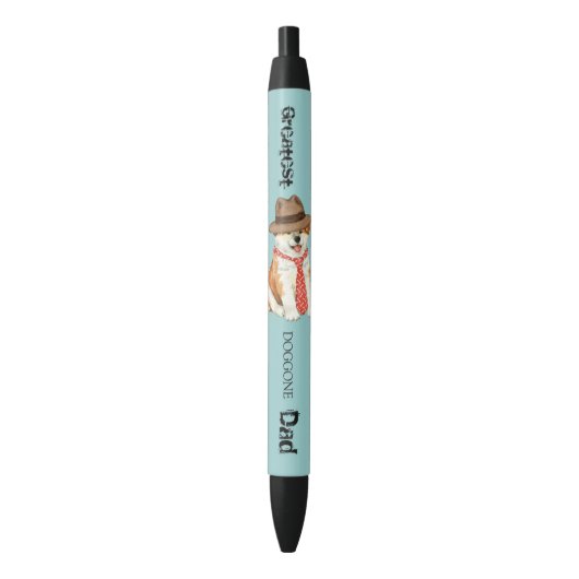 Akita Dad Zwarte Inkt Pen (Voorkant Verticaal)