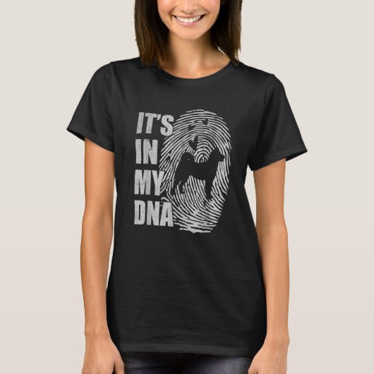 Akita DNA Dog Mom Dad Dog T-shirt (Voorkant)