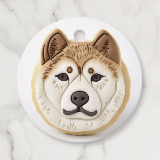 Akita Dog 3D geïnspireerd Bedankjes Labels (Voorkant)