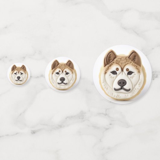 Akita Dog 3D geïnspireerd Confetti (Achterkanten)