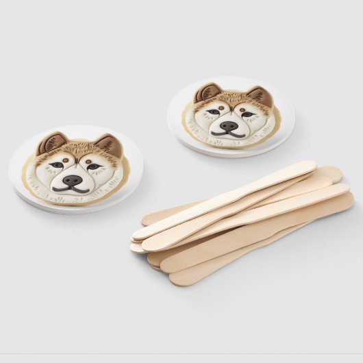 Akita Dog 3D geïnspireerd Handwaaier (Niet-gemonteerd)