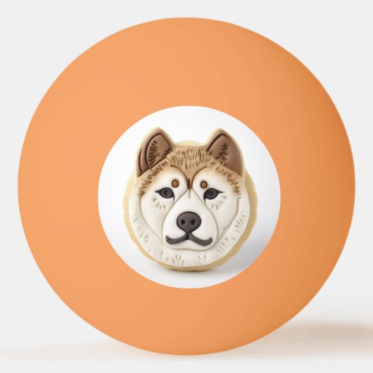 Akita Dog 3D geïnspireerd Pingpongbal (Voorkant)