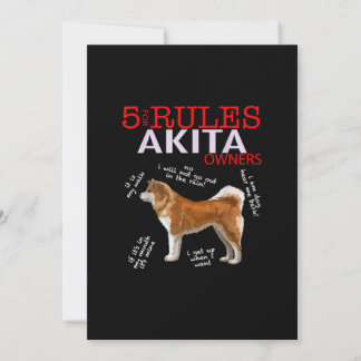 Akita Dog | 5 Regels Akita Dog Eigenaar Bedankkaart