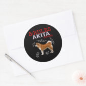 Akita Dog | 5 Regels Akita Dog Eigenaar Ronde Sticker (Envelop)