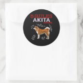 Akita Dog | 5 Regels Akita Dog Eigenaar Ronde Sticker (Tas)