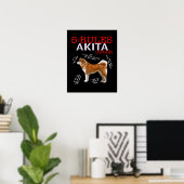 Akita Dog | 5 Rules Akita Dog Owner Poster (Thuiskantoor)