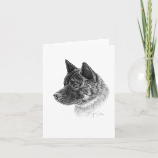 Akita Dog Art Wenskaart Bedankkaart (Voorkant)