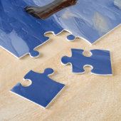 Akita Dog Christmas Log Cabin Holiday Legpuzzel (Zijkant)