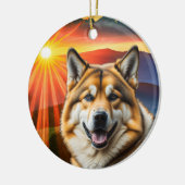 Akita Dog Christmas Tree Ornament (Links)