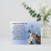 Akita Dog Father Poem Briefkaart (Staand voorkant)
