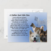 Akita Dog Father Poem Briefkaart (Voorkant / Achterkant)