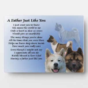 Akita Dog Father Poem Fotoplaat