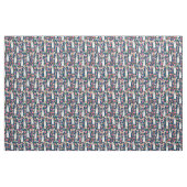 akita dog florals navy stof (Fat Quarter)