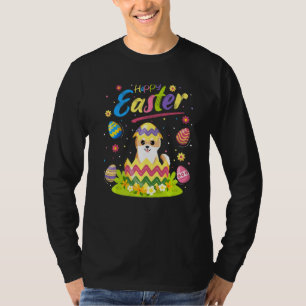 Akita Dog Funny Easter Egg Akita Happy Pasen T-shirt
