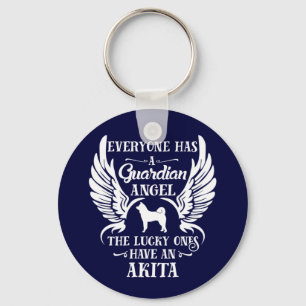 Akita Dog Guardian Angel Sleutelhanger