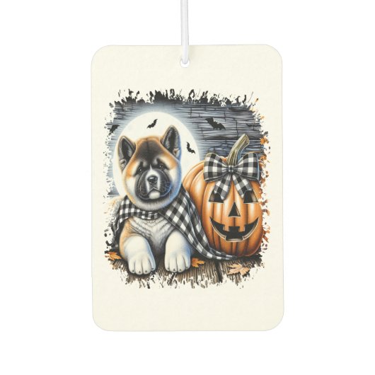 Akita Dog Halloween Square Luchtverfrisser (Voorkant)