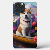 Akita Dog op een peddel: Een Schilderachtig avontu Case-Mate iPhone Case (Achterkant)