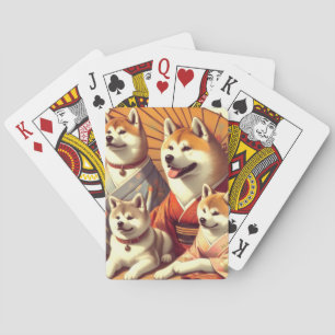 Akita Dog Painting Pokerkaarten