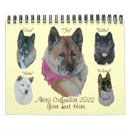 akita dog portret art japans - amerikaans 2022  kalender