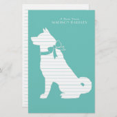 Akita Dog Puppy Briefpapier (Voorkant / Achterkant)
