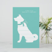 Akita Dog Puppy Briefpapier (Staand voorkant)