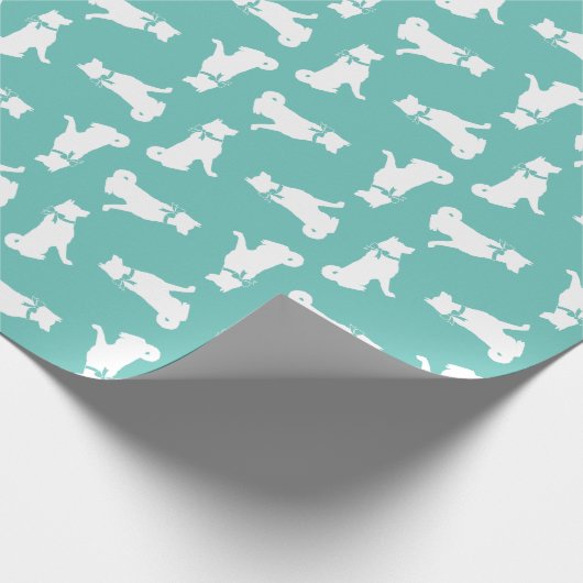 Akita Dog Puppy Cadeaupapier (Hoek)