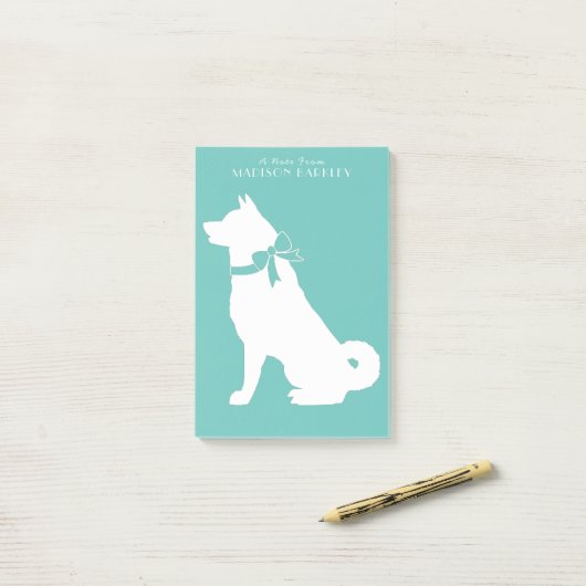Akita Dog Puppy Post-it® Notes (Op bureau)