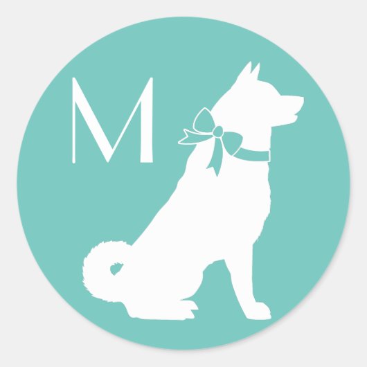 Akita Dog Puppy Ronde Sticker (Voorkant)