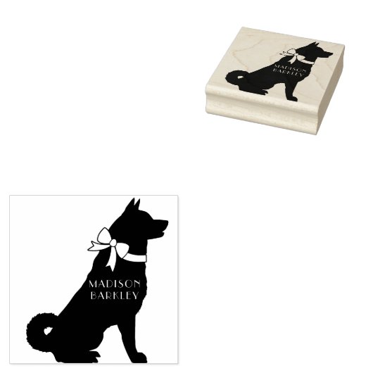 Akita Dog Puppy Rubberstempel (Gestempeld)