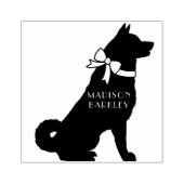 Akita Dog Puppy Rubberstempel (Afrduk)