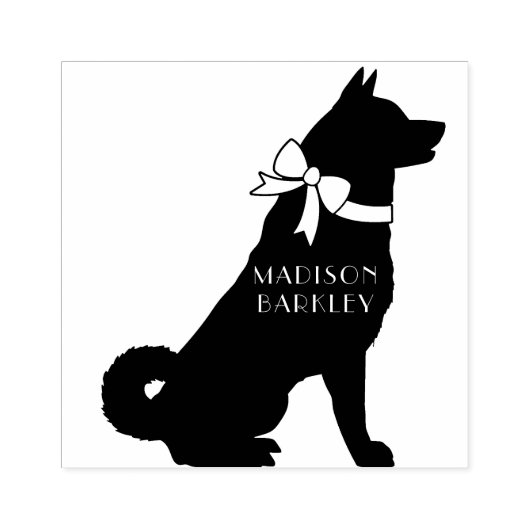 Akita Dog Puppy Rubberstempel (Afrduk)