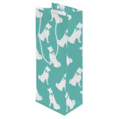 Akita Dog Puppy Wijn Cadeautas (Achterkant Gekanteld)