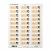 Akita Dog Return Address Label (Full Sheet)