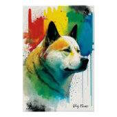Akita Dog - samenstelling 001 Perfect Poster (Voorkant)