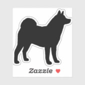Akita Dog Silhouette Cool Canine Vinyl Sticker (Vel)