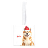 Akita Dog Two Photo Christmas Holiday Decoratie (Voorkant)