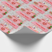 Akita Dog Valentijnsdag KissingBooth Cadeaupapier (Hoek)