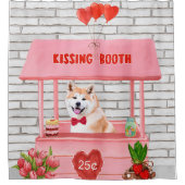 Akita Dog Valentijnsdag KissingBooth Douchegordijn (Voorkant)