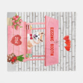 Akita Dog Valentijnsdag KissingBooth Fleece Deken (Voorkant (Horizontaal))