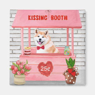 Akita Dog Valentijnsdag KissingBooth Magneet