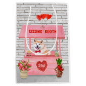 Akita Dog Valentijnsdag KissingBooth Medium Cadeauzakje (Voorkant)
