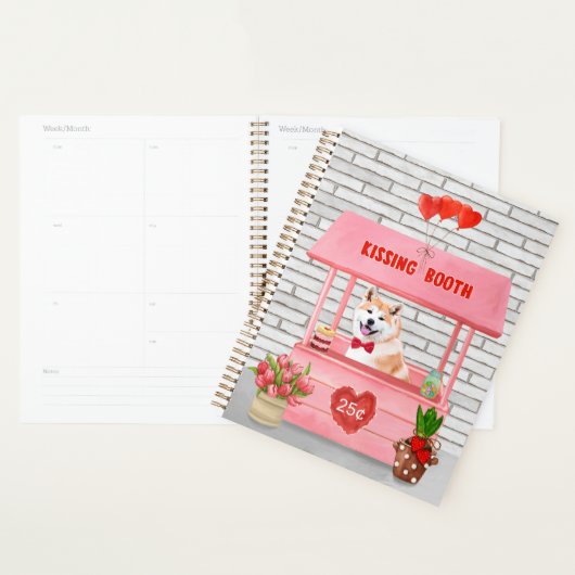Akita Dog Valentijnsdag KissingBooth Planner (Display)